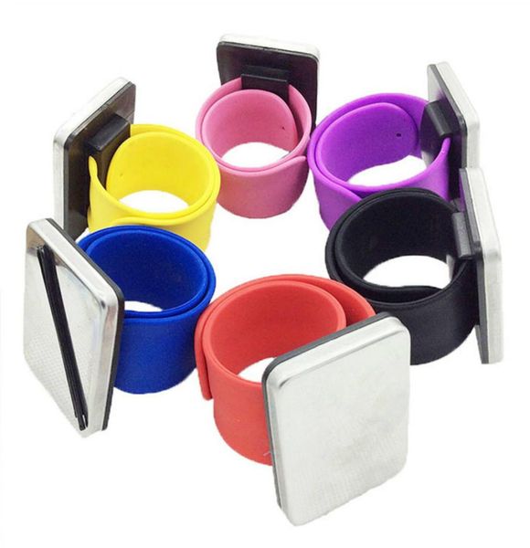 

hair armor wristband beauty salon elastic rubber bands holder wrist band hairpin card magnet pat ring shape watch with clips styli9855260