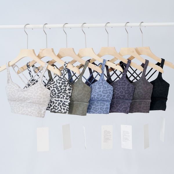 

sports bra new printed cross back sports bra with breathable and shockproof sports fitness yoga bra ll yoga outfit