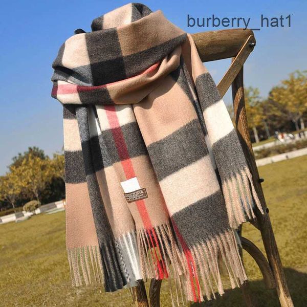 

cashmere scarf winter and long scarf quality headband fashion printed check big plaid shawls, Blue;gray