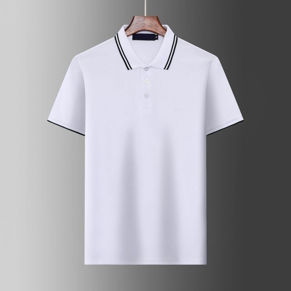 

designer polo shirts men luxury polos casual mens t shirt snake bee letter print embroidery fashion high street man tee #lou, White;black