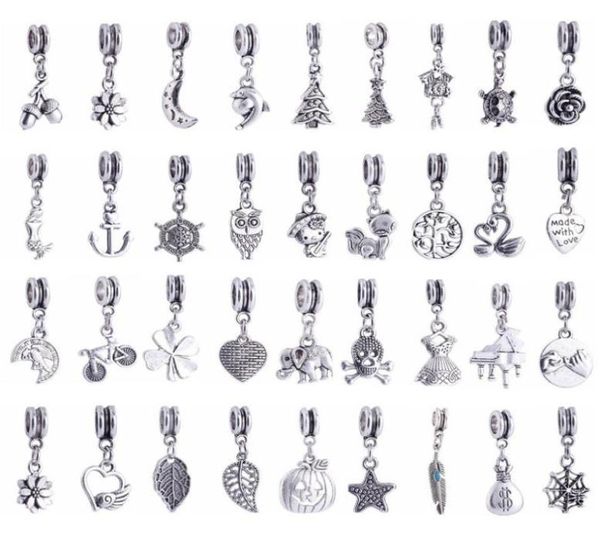 

mix style big hole loose beads charm for p diy jewelry bracelet for european bracelets women jewelry kka10859723597, Black