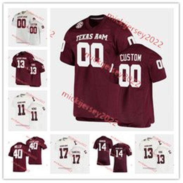 

texas a&m jersey le'veon moss 92 malick sylla 19 jake johnson 18 donovan green 14 jayvon thomas 67 tj shanahan texas a&m aggies footbal, Black