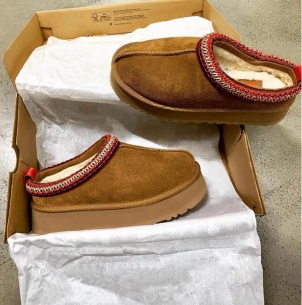 

tasman slippers chestnut fur slides sheepskin shearling tazz new mules women men ultra mini platform boot slip-on shoes suede uppe whvoyy, Black