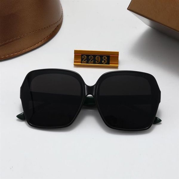 

2022 luxury brand oversized frame sunglasses fashion classic design square for men women sun glasses uv400 2293295i, White;black