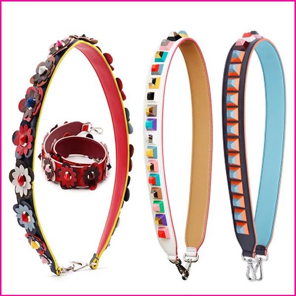 

fashion bag parts come genuine leather strap you bags accessory silver gold buckle shoulder straps277l, Black