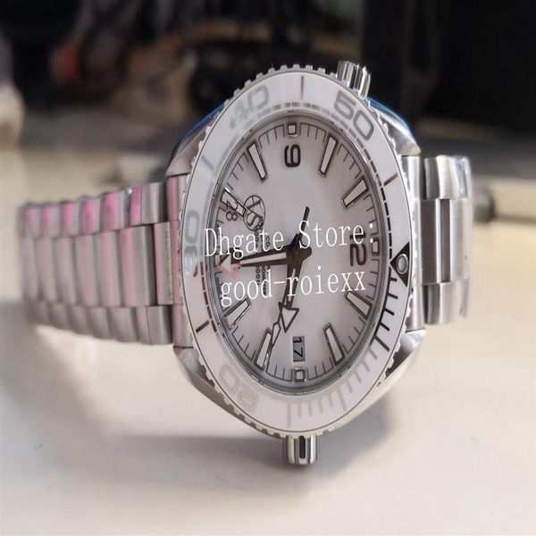 

39 5mm ladies white ceramic watches womens vs factory automatic cal 8800 axial watch dive ladys date eta vsf women planet black wr297a, Slivery;brown