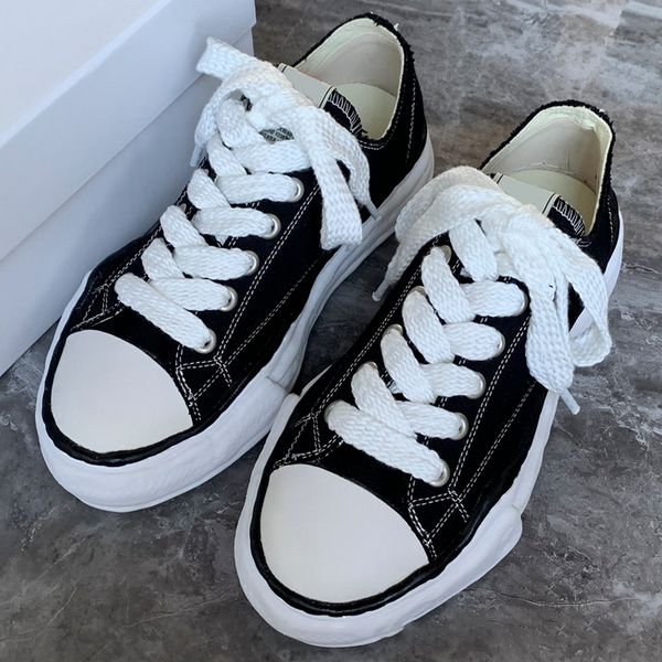 

height increasing shoes brand mmy thick bottom mihara canvas shoes yasuhiro couple board shoes women's sneakers men's casual shoes, Black;white