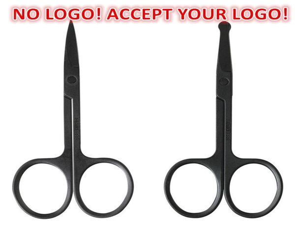 

black stainless steel hair scissors eyebrows nose hairbeard scissor beauty tool hairdressers accept your logo printing1081600