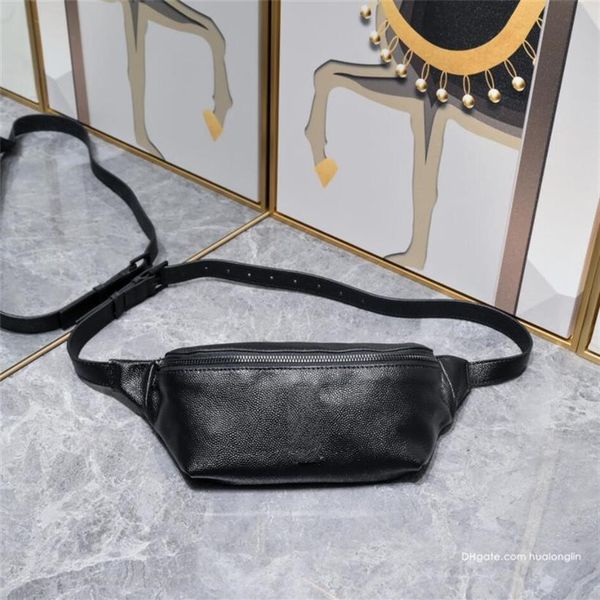 

genuine leather women bag shoulder waist bags chest women designer fashion ladies girls with metal logo323v