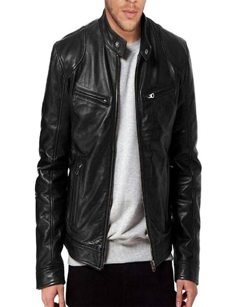 

men039s jackets cool style men fake fur leather jacket black brown slim fit warm outdoor windproof biker male fashion zipper so9396613
