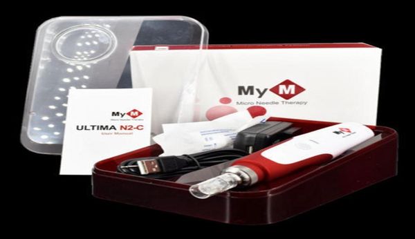 

auto microneedle derma stamp adjustable needle lengths 025mm25mm derma pen mym ultima n2c dr pen with 2pcs 12 needles cartridg4687167