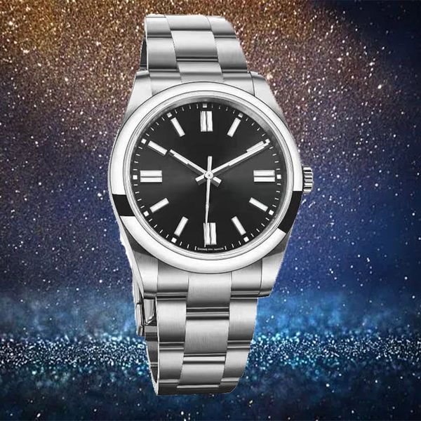 

mens watch automatic movement mechanical watches 41mm all stainless steel strap folding watch sapphire luminous glass lens waterproof watch, Slivery;brown