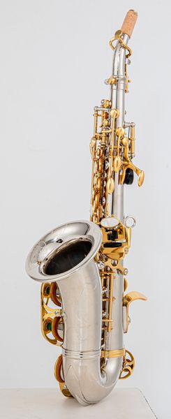 

yanagisawa sc-9937 bb soprano saxophone silver plated a golden key brass professional woodwind instrument b flat sax
