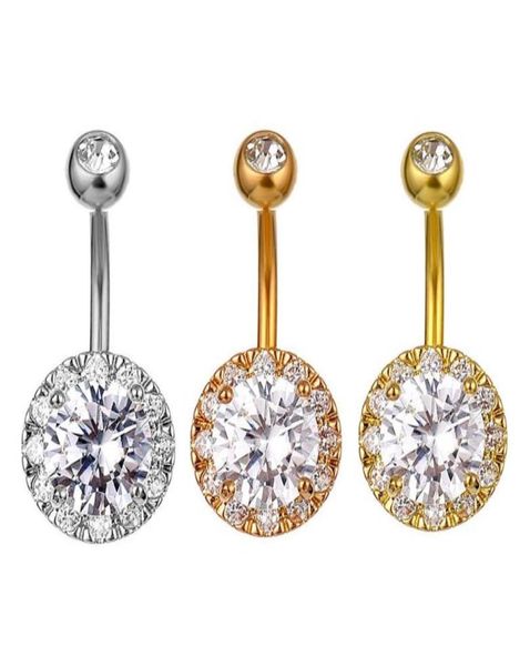 

d0996 zircon stone belly navel stud mix colors316y012349452504, Silver