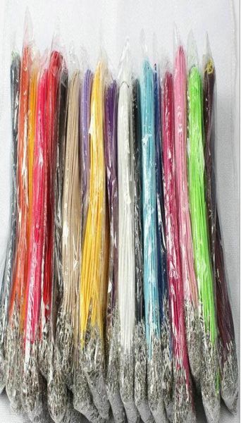 

100pcslot 20mm colorful wax leather necklace strap buckle shrimp pendant jewelry components leather cord lanyard with chain diy 1775317, White;red