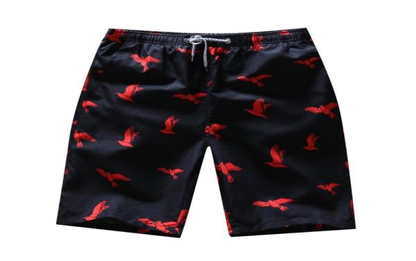 

mens swim shorts summer beach style knee length large size multi type quick dry plaid floral solid shorts2468003, Black