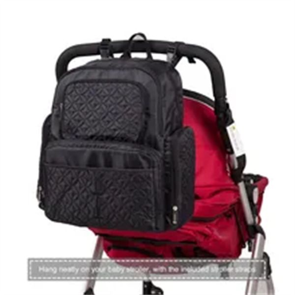 

diaper bag backpack for mom dad with stroller straps waterproof baby diaper bag a2, Black