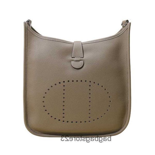 

original evelyn tote single bag classic h pattern purse bags layer cowhide lychee 29cm leather women's shoulder crossbody large capacit