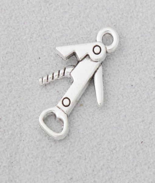 

whole fashion alloy daily use bottle opener charms vintage corkscrew tool charms 1221mm 100pcs aac15262837892, Bronze;silver