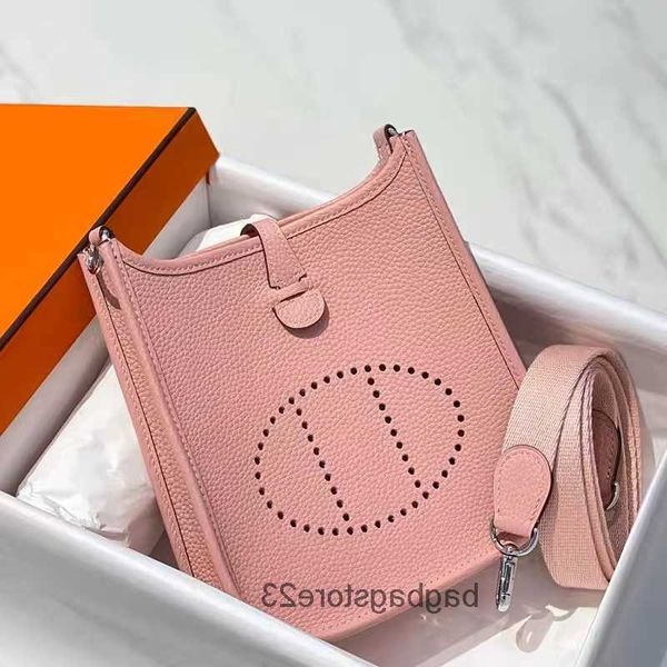 

original evelyn versatile tote bag womens classic h cowhide purse casual bags shoulder layer crossbody leather bucket litchi pattern handbag