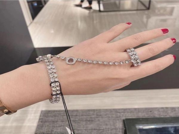

fashion silver cz charm braccelets for women party wedding lovers gift engagement jewelry with box2868819, Golden;silver