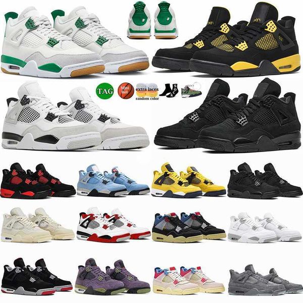

with box men 4 4s basketball shoes 1s for mens women jumpman iv sports sneakers pine green white oreo university blue mocha seafoam thunder