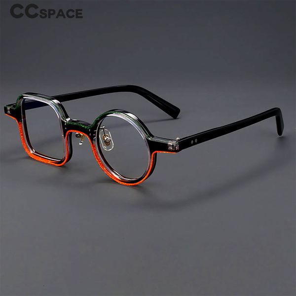

fashion sunglasses frames 55589 vintage acetate optical glasses frames men women two color splicing fashion prescription eyeglasses 230822, Black
