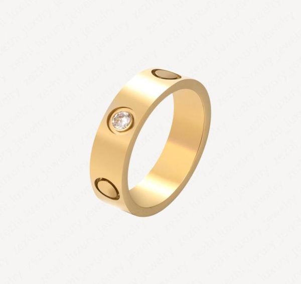 

2020 new classic stainless steel gold love married engagement couple ring for women men fashion eternal zircon jewelry for women w9283027, Silver