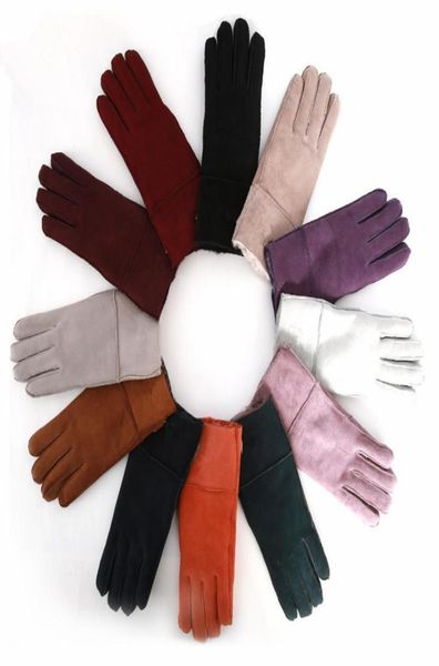 

outdoor sports women fashion beautiful leather gloves wool gloves 100 pure wool fur gloves2892651, Black