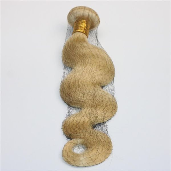 

613 hair bundles human hair weave bleached blonde body wave brazilian virgin hair wefts can be dyed and styled 239a, Black