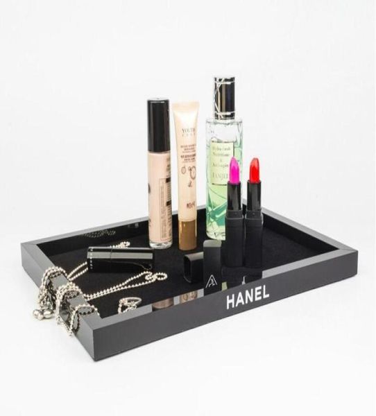 

highend black acrylic deskstorage tray cosmetic jewelry box4651578