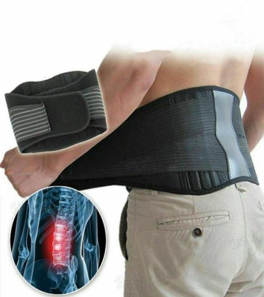 

magnetic waist support back support brace belt lumbar lower waist double adjust pain relief5155612, Black;gray