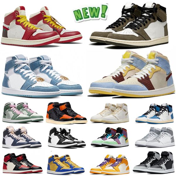 

new jumpman 1s basketball shoes retro unc white black panda smoky grey pine green 1 og olive shadow reverse black phantom fragment x bred sp