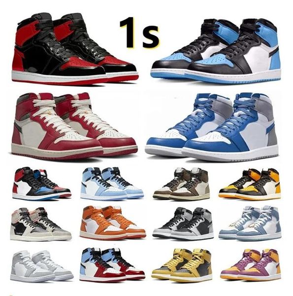 

jumpman 1 1s mens basketball shoes unc toe bred patent lost found starfish university true blue dark mocha washed heritage newstalgia denim