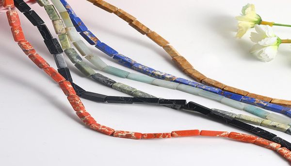 

turquoise gemstone loose beads 513mm cuboid stone handmade strand diy creative natural stone for jewelry making bracelet earring7939494, Black