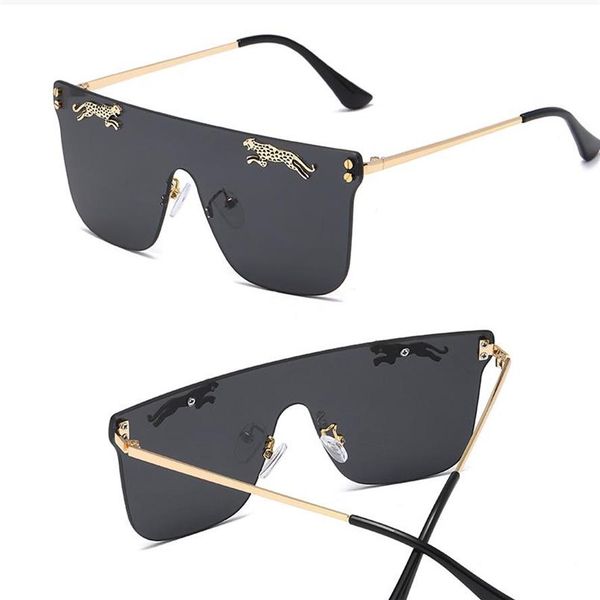 

vintage frameless leopard head sunglasses for women men creative sunglasses shade sun glasses femme lunette de soleil femme298o, White;black