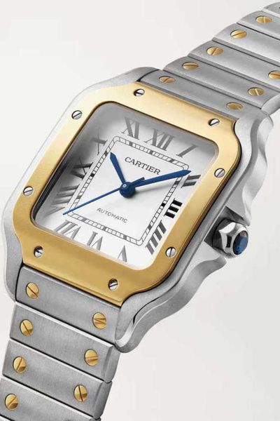 

designer wristwatch santos de blue dial men's watch wssa0030 hkfu mechanical montre cater luxe prx uhr with box perfect gift, Slivery;golden