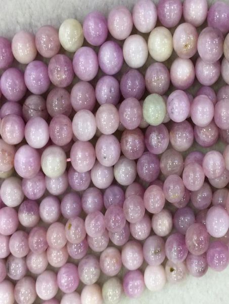 

whole natural genuine purple pink kunzite round loose beads 416mm diy jewelry necklaces or bracelets 16quot 040927168985, Black