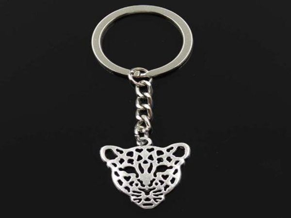 

new 20pcslot diy accessories antique silver zinc alloy hollow leopard head charms chain key ring keychain7926445, Slivery;golden
