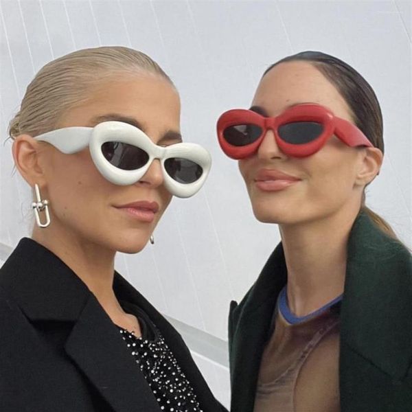 

sunglasses red lip shape y2k for women fashion brand candy color yellow pink sun glasses men cool hip hop eyewear268z, White;black