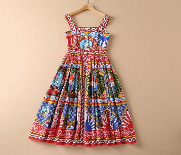 

european and american women039s wear new autumn 2022 condole belt fashion palace retro printed cotton pleated dress2865981, Black;gray
