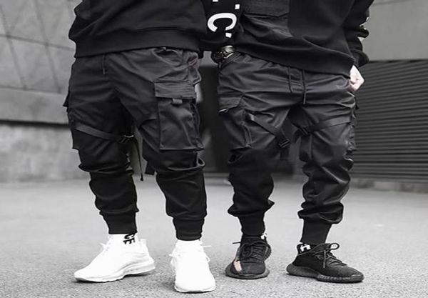 

men039s jeans hip cargo pants men black pocket harem joggers harajuku sweatpant casual fashion trousers streetwear sweatpants8825763, Blue