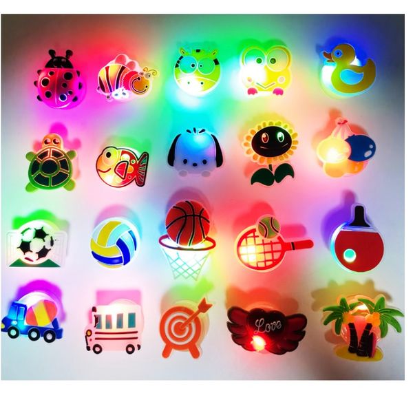 

cartoon pvc shoe charms shoe buckles glow led light buckles fit bracelets butterfly kids boys girl shoe accessories charm, White;pink