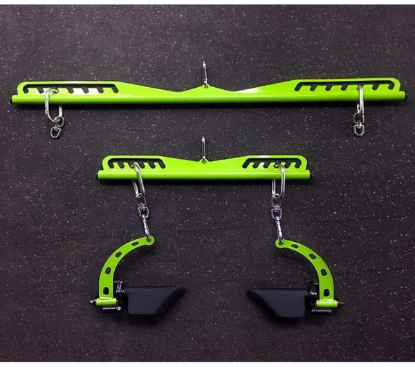 

accessories fitness lat pull down bar home biceps triceps back blaster rowing machine workout handle gym high low pulley cable att2584103