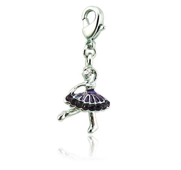 

brand new fashion floating charms silver plated purple rhinestone angel lobster clasp charms diy pendants jewelry accessories4504958, Bronze;silver