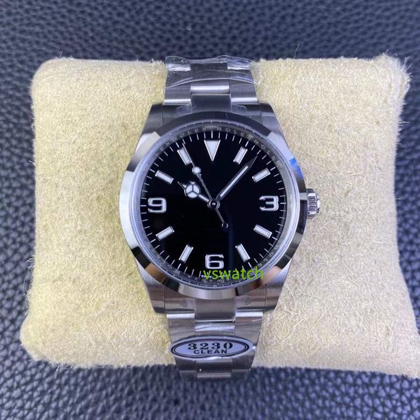 

clean mechanical watch 124270 cal.3230 movement size 36mm 904l steel strap sapphire crystal glass super luminous waterproof cf, Slivery;golden