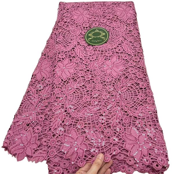 

sequins cord lace fabric 5 yards african nigerian ladies evening dress textile women banquet clothes dinner female white garment sewing new, Black;white