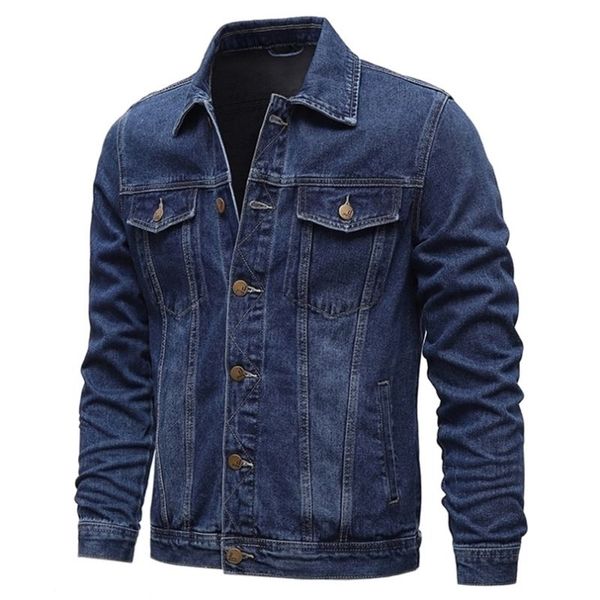 

designer mens jackets spring autumn men denim jackets casual solid color lapel single breasted jeans jacket men slim fit cotton outwear jack, Black;brown