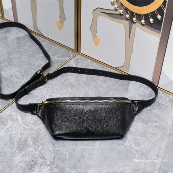 

genuine leather women bag purse wallet shoulder waist bags chest women designer fashion ladies girls with metal logo1862