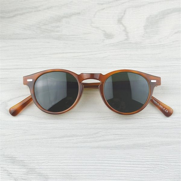 

whole-gregory peck brand designer men women sunglasses oliver vintage polarizs ov5186 retro sun glasses oculos de sol ov 5186298j, White;black